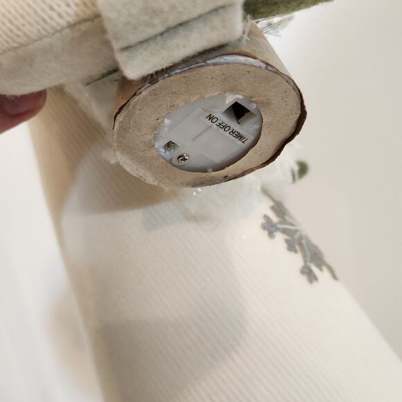 ST  NICHOLAS SQUARE Jingling Juniper Santa Cream Green Lighted Christmas Tree - Picture 5 of 12